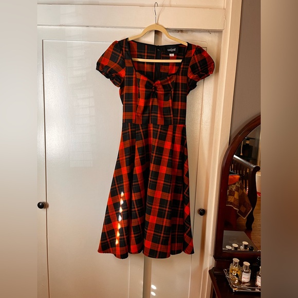 Fall A-line Midi Dress - Picture 1 of 4